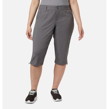 Columbia Ženske Hlače - Saturday Trail II Knee Pant Plus Sizes Sive | YVJX-15238